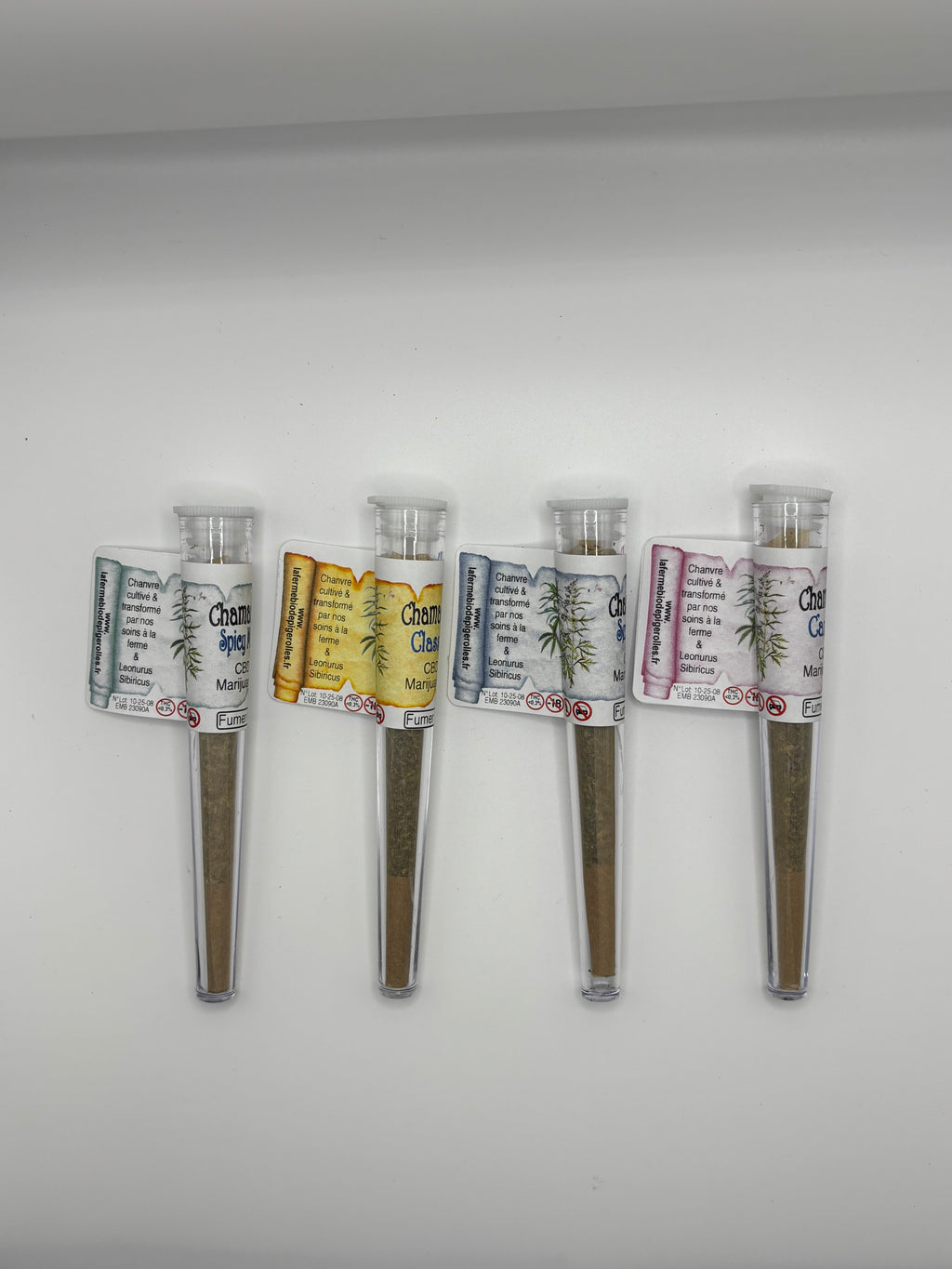 Pack Découverte – 4 Cônes Pré-Roulés CBD/CBG