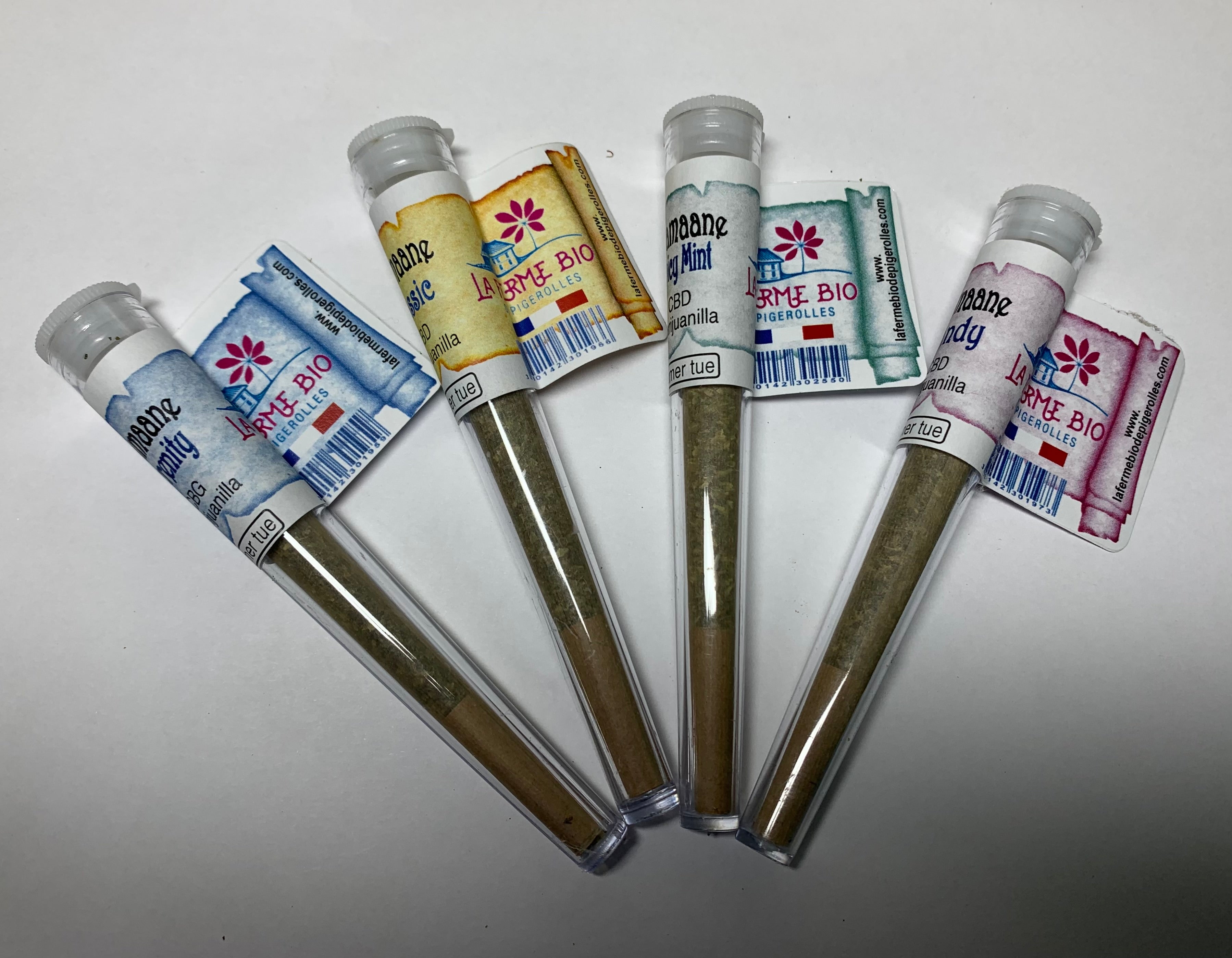 Pack Découverte – 4 Cônes Pré-Roulés CBD/CBG