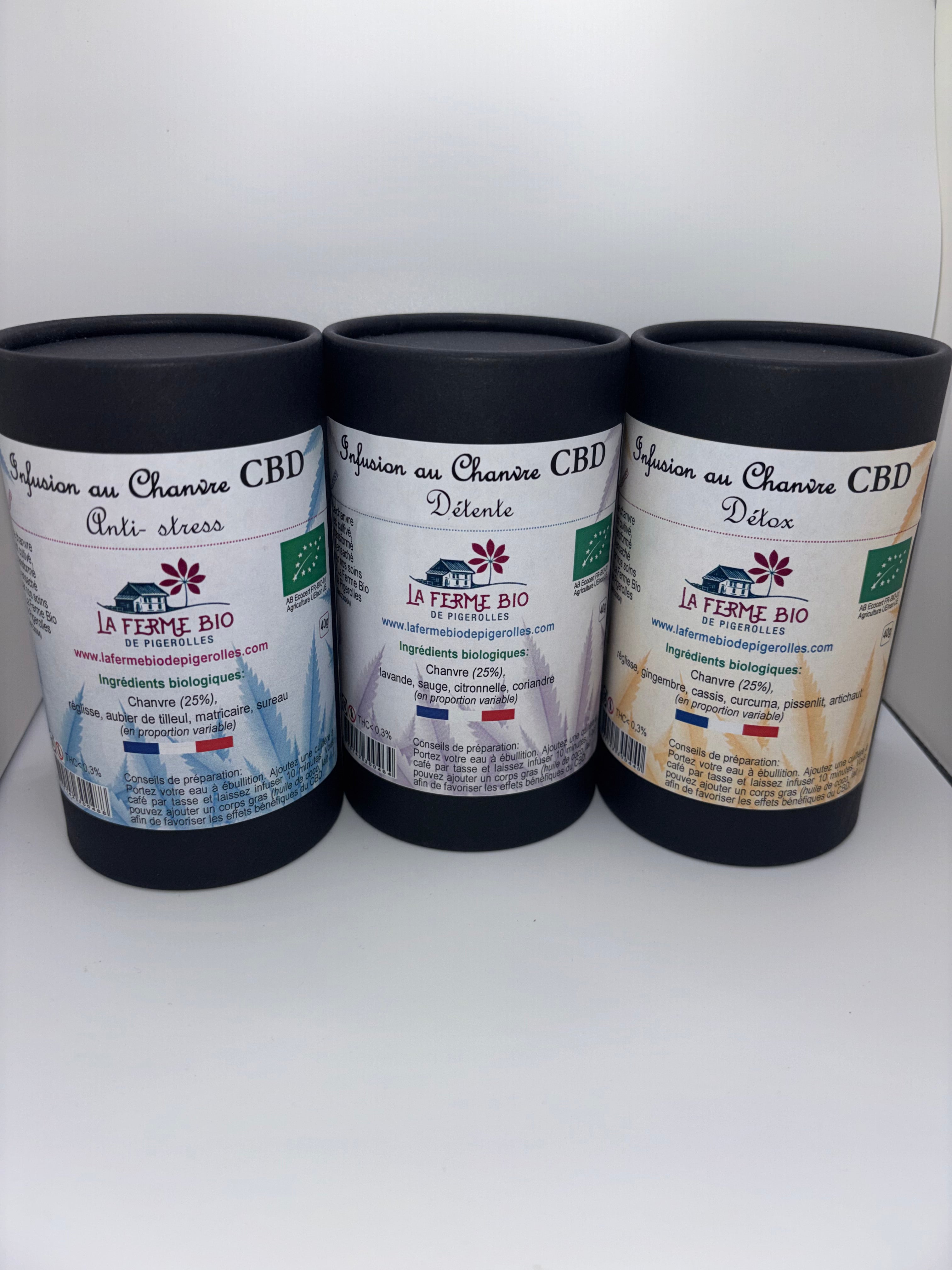 🌿 Pack Infusions Bien-Être au CBD – Anti-Stress, Détente & Détox