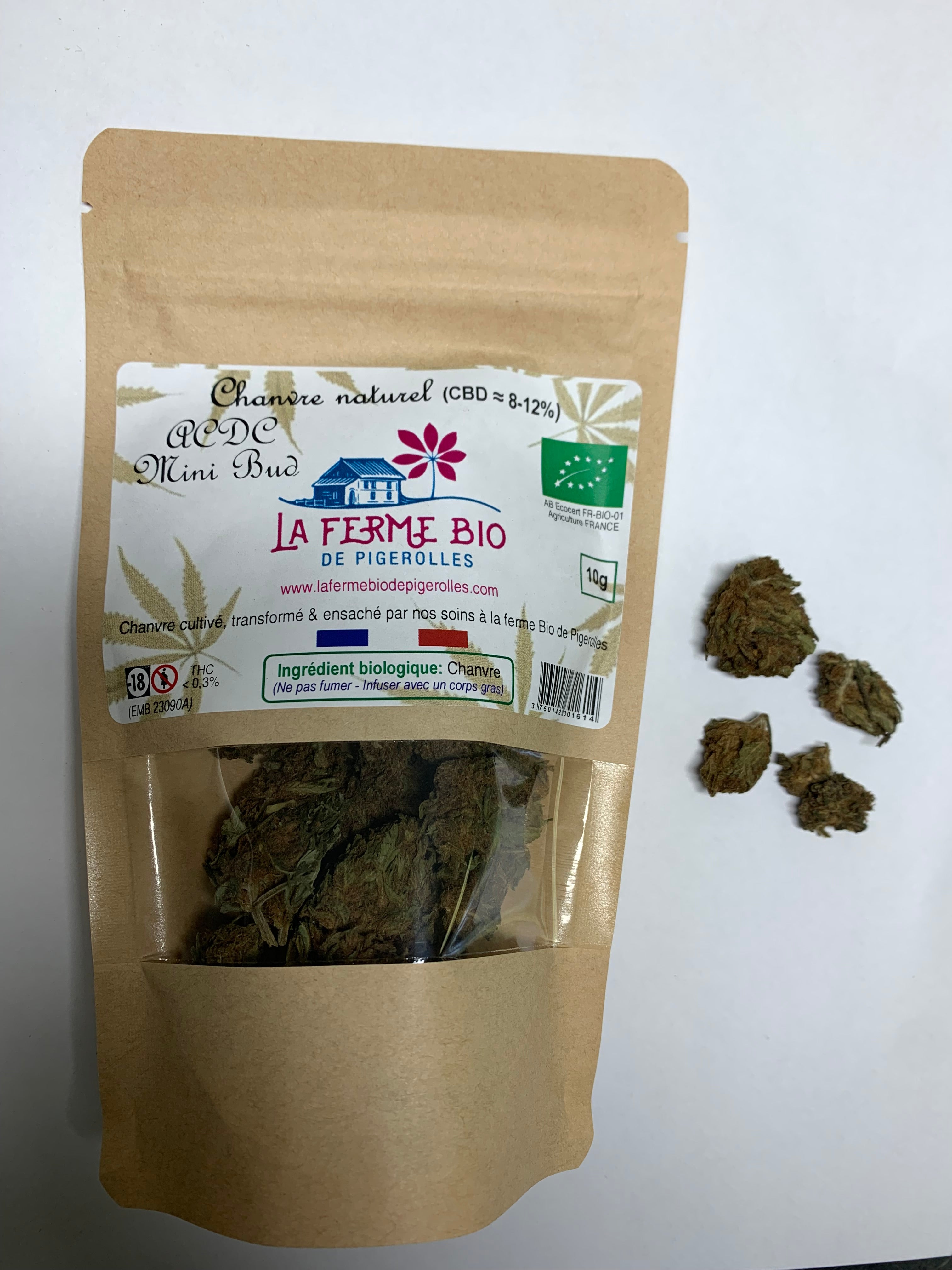 Fleur Bio acdc CBD 10g - La ferme bio de Pigerolles 