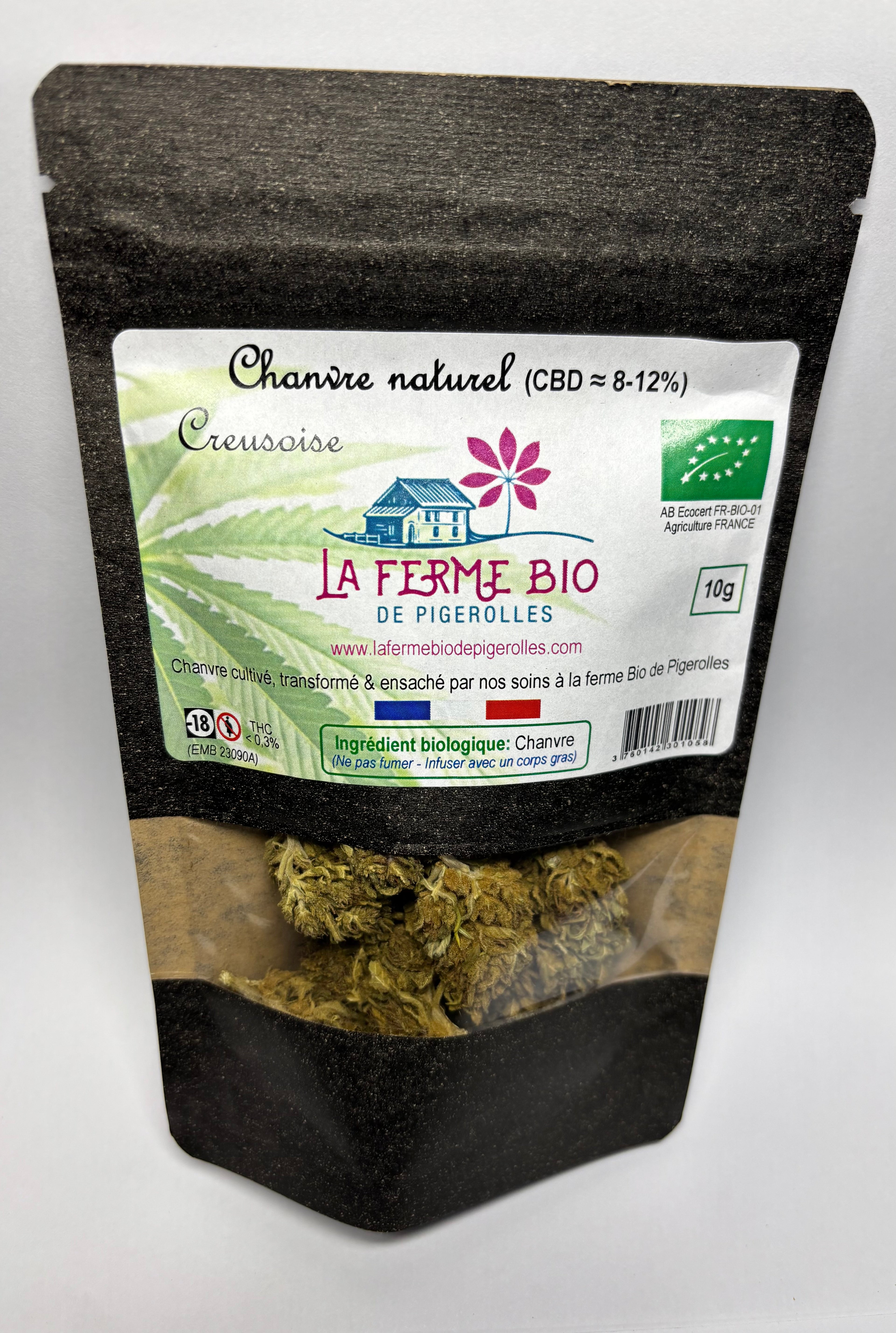 Big bud Creusoise CBD bio 10g - La ferme bio de Pigerolles 