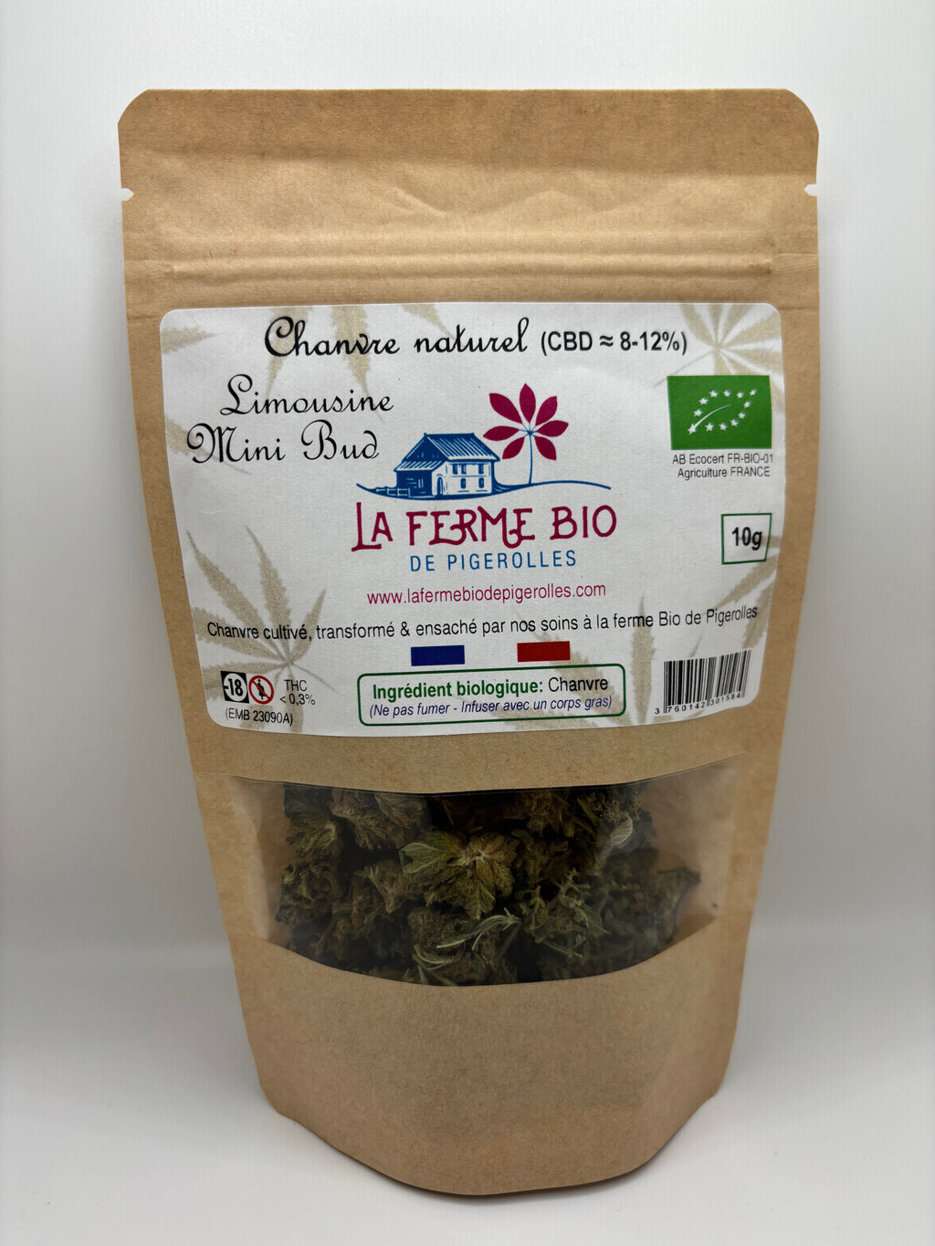 Fleur Bio Limousine CBD 10g - La ferme bio de Pigrolles 